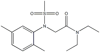 2-[2,5-dimethyl(methylsulfonyl)anilino]-N,N-diethylacetamide Struktur