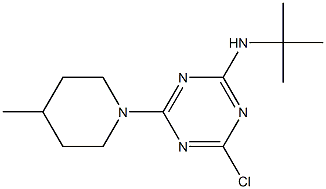 N-(tert-butyl)-N-[4-chloro-6-(4-methyl-1-piperidinyl)-1,3,5-triazin-2-yl]amine Struktur