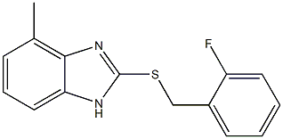 2-fluorobenzyl 4-methyl-1H-benzimidazol-2-yl sulfide Struktur