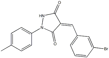 4-(3-bromobenzylidene)-1-(4-methylphenyl)-3,5-pyrazolidinedione Struktur