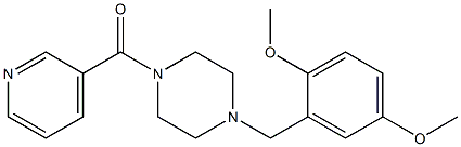 1-(2,5-dimethoxybenzyl)-4-(3-pyridinylcarbonyl)piperazine Struktur