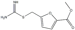 methyl 5-({[amino(imino)methyl]sulfanyl}methyl)-2-furoate Struktur