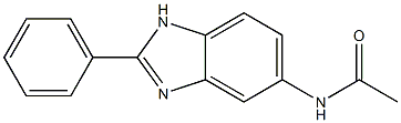 N-(2-phenyl-1H-benzimidazol-5-yl)acetamide Struktur