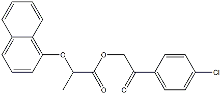 2-(4-chlorophenyl)-2-oxoethyl 2-(1-naphthyloxy)propanoate Struktur