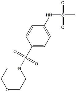 N-[4-(morpholin-4-ylsulfonyl)phenyl]methanesulfonamide Struktur