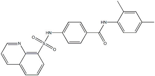 N-(2,4-dimethylphenyl)-4-[(8-quinolinylsulfonyl)amino]benzamide Struktur