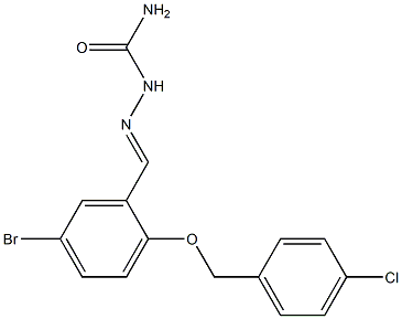 5-bromo-2-[(4-chlorobenzyl)oxy]benzaldehyde semicarbazone Struktur