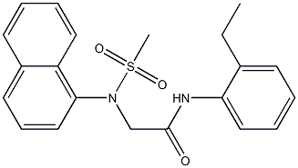 N-(2-ethylphenyl)-2-[(methylsulfonyl)(1-naphthyl)amino]acetamide Struktur