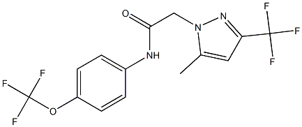 2-[5-methyl-3-(trifluoromethyl)-1H-pyrazol-1-yl]-N-[4-(trifluoromethoxy)phenyl]acetamide Struktur