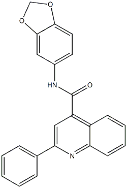 N-(1,3-benzodioxol-5-yl)-2-phenyl-4-quinolinecarboxamide Struktur