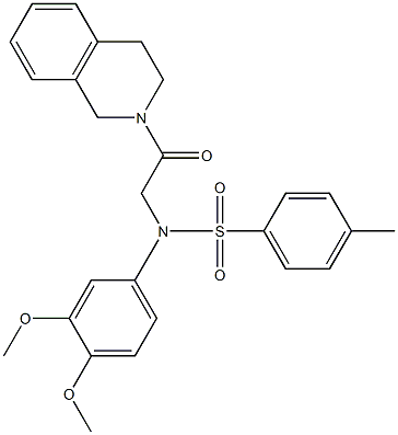 N-[2-(3,4-dihydro-2(1H)-isoquinolinyl)-2-oxoethyl]-N-(3,4-dimethoxyphenyl)-4-methylbenzenesulfonamide Struktur