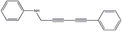 N-phenyl-N-(5-phenyl-2,4-pentadiynyl)amine Struktur