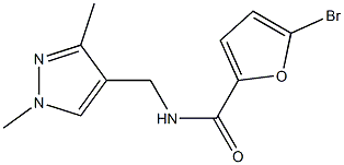 5-bromo-N-[(1,3-dimethyl-1H-pyrazol-4-yl)methyl]-2-furamide Struktur