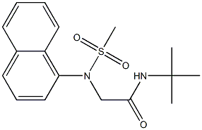 N-(tert-butyl)-2-[(methylsulfonyl)(1-naphthyl)amino]acetamide Struktur