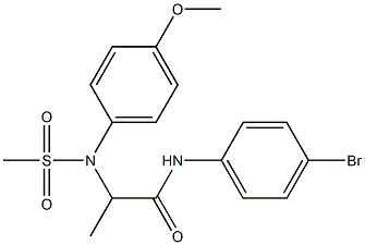 N-(4-bromophenyl)-2-[4-methoxy(methylsulfonyl)anilino]propanamide Struktur