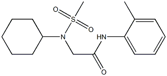 2-[cyclohexyl(methylsulfonyl)amino]-N-(2-methylphenyl)acetamide Struktur