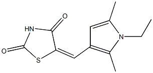 5-[(1-ethyl-2,5-dimethyl-1H-pyrrol-3-yl)methylene]-1,3-thiazolidine-2,4-dione Struktur