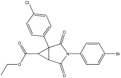 ethyl 3-(4-bromophenyl)-1-(4-chlorophenyl)-2,4-dioxo-3-azabicyclo[3.1.0]hexane-6-carboxylate Struktur