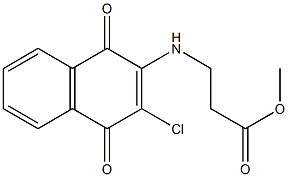 methyl 3-[(3-chloro-1,4-dioxo-1,4-dihydro-2-naphthalenyl)amino]propanoate Struktur