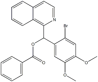 (2-bromo-4,5-dimethoxyphenyl)(1-isoquinolinyl)methyl benzoate Struktur