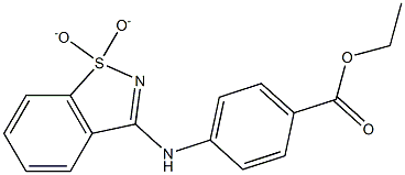 ethyl 4-[(1,1-dioxido-1,2-benzisothiazol-3-yl)amino]benzoate Struktur