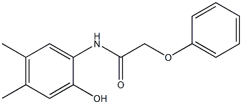 N-(2-hydroxy-4,5-dimethylphenyl)-2-phenoxyacetamide Struktur