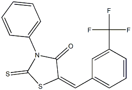 3-phenyl-2-thioxo-5-[3-(trifluoromethyl)benzylidene]-1,3-thiazolidin-4-one Struktur