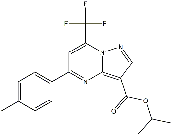 isopropyl 5-(4-methylphenyl)-7-(trifluoromethyl)pyrazolo[1,5-a]pyrimidine-3-carboxylate Struktur