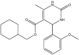 cyclohexylmethyl 4-(2-methoxyphenyl)-6-methyl-2-oxo-1,2,3,4-tetrahydro-5-pyrimidinecarboxylate Struktur