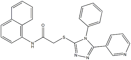 N-naphthalen-1-yl-2-[(4-phenyl-5-pyridin-3-yl-4H-1,2,4-triazol-3-yl)sulfanyl]acetamide Struktur