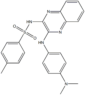 N-{3-[4-(dimethylamino)anilino]-2-quinoxalinyl}-4-methylbenzenesulfonamide Struktur