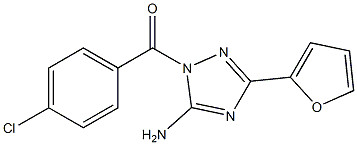 1-(4-chlorobenzoyl)-3-(2-furyl)-1H-1,2,4-triazol-5-ylamine Struktur