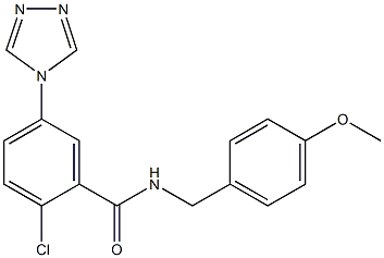 2-chloro-N-(4-methoxybenzyl)-5-(4H-1,2,4-triazol-4-yl)benzamide Struktur