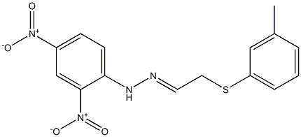 [(3-methylphenyl)sulfanyl]acetaldehyde {2,4-bisnitrophenyl}hydrazone Struktur