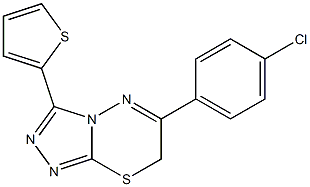 6-(4-chlorophenyl)-3-(2-thienyl)-7H-[1,2,4]triazolo[3,4-b][1,3,4]thiadiazine Struktur