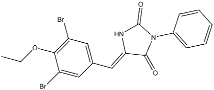 5-(3,5-dibromo-4-ethoxybenzylidene)-3-phenylimidazolidine-2,4-dione Struktur