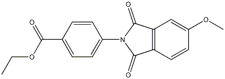 ethyl 4-(5-methoxy-1,3-dioxo-1,3-dihydro-2H-isoindol-2-yl)benzoate Struktur