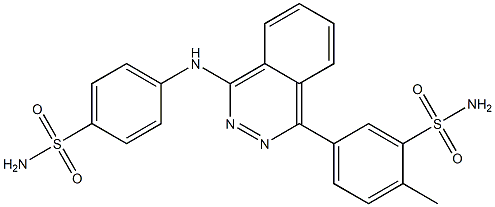 5-{4-[4-(aminosulfonyl)anilino]-1-phthalazinyl}-2-methylbenzenesulfonamide Struktur