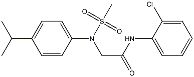 N-(2-chlorophenyl)-2-[4-isopropyl(methylsulfonyl)anilino]acetamide Struktur