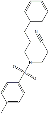 N-(2-cyanoethyl)-4-methyl-N-(3-phenylpropyl)benzenesulfonamide Struktur