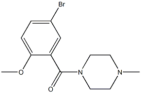 (5-bromo-2-methoxyphenyl)(4-methyl-1-piperazinyl)methanone Struktur