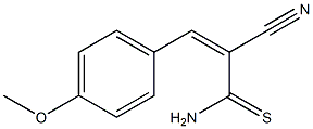 (Z)-2-cyano-3-(4-methoxyphenyl)-2-propenethioamide Struktur