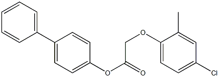 [1,1'-biphenyl]-4-yl 2-(4-chloro-2-methylphenoxy)acetate Struktur