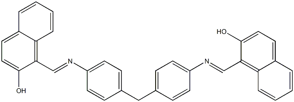 1-({[4-(4-{[(E)-(2-hydroxy-1-naphthyl)methylidene]amino}benzyl)phenyl]imino}methyl)-2-naphthol Struktur