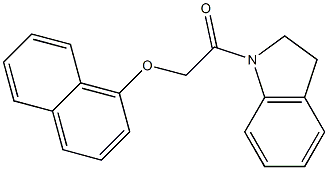 1-(2,3-dihydro-1H-indol-1-yl)-2-(1-naphthyloxy)-1-ethanone Struktur