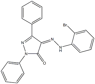 1,3-diphenyl-1H-pyrazole-4,5-dione 4-[N-(2-bromophenyl)hydrazone] Struktur