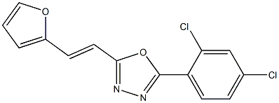 2-(2,4-dichlorophenyl)-5-[(E)-2-(2-furyl)ethenyl]-1,3,4-oxadiazole Struktur