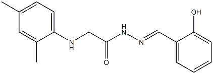 2-(2,4-dimethylanilino)-N'-[(E)-(2-hydroxyphenyl)methylidene]acetohydrazide Struktur