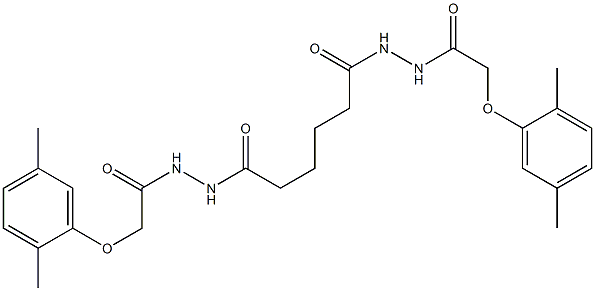 2-(2,5-dimethylphenoxy)-N'-(6-{2-[2-(2,5-dimethylphenoxy)acetyl]hydrazino}-6-oxohexanoyl)acetohydrazide Struktur