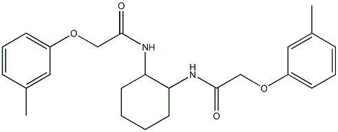 2-(3-methylphenoxy)-N-(2-{[2-(3-methylphenoxy)acetyl]amino}cyclohexyl)acetamide Struktur